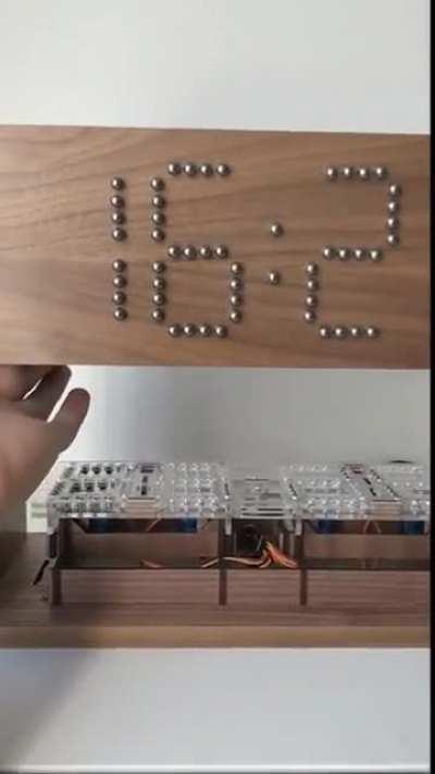 Mechanical magnetic balls clock