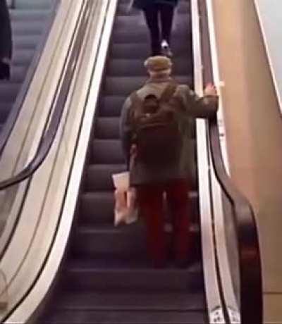 to use a broken escalator