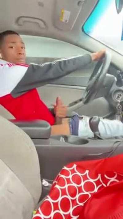 me driving to church