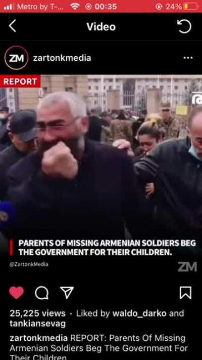 Parents of missing Armenian soldiers beg to have their children back