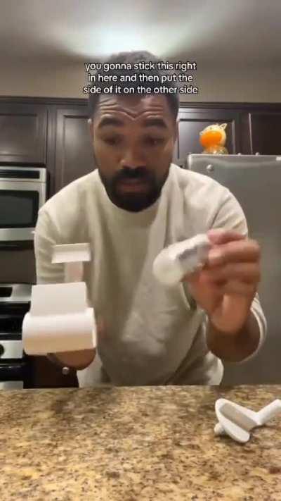 Buying a cheese grater from Olive Garden.