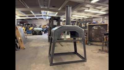 Homemade wood fired pizza oven