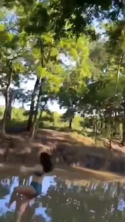 I'm confused, did she fall on something on the way down?