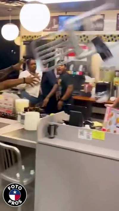 Waffle House in Austin fights back Texas Avengers style.