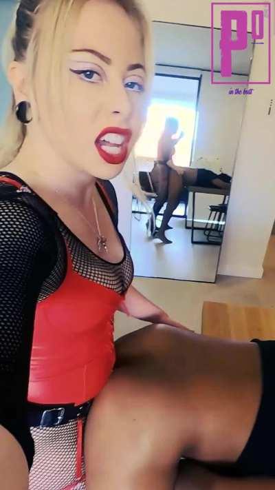  Bend over that table and take her cock it