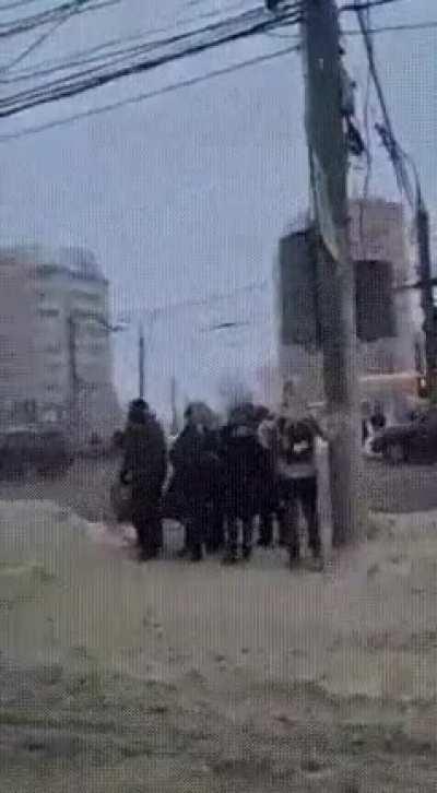 To bring a tram to a snowball fight