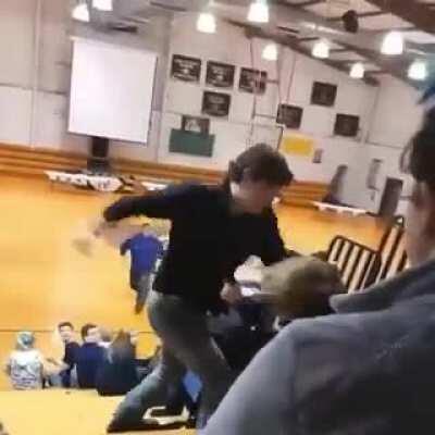 He ate those punches and that throw