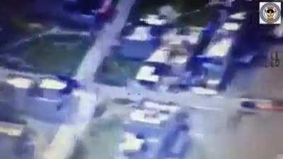 Isis car bomb on fire gets obliterated by an Iraqi Abrams tank, Mosul,2016.