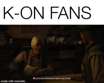 average conversation with k-on fans