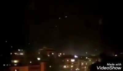 Celebration in Syria after the presidential elections looks like a galactic war broke out (sorry for the music the only version I found was with the music)