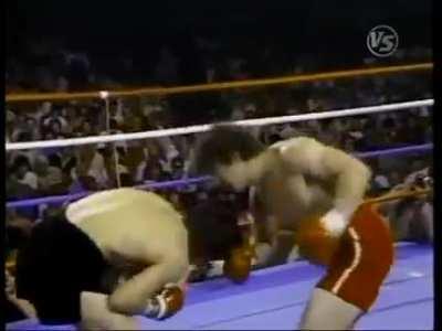 Ray 'Boom Boom' Mancini TKO's Arturo Frias.