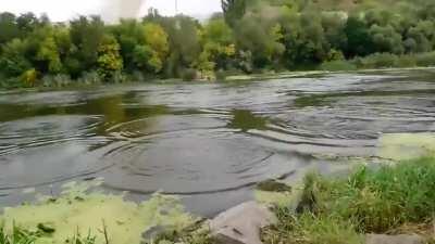Fishing in Donetsk, Ukraine (sound on)