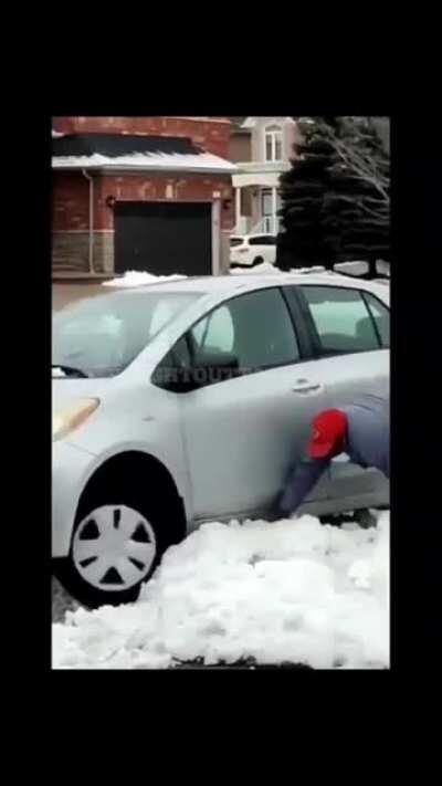 He did good at the beginning, but towards the end he was missing the guy completely