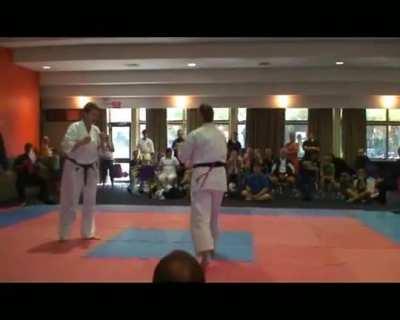 2 soccer moms try out karate (brutal)