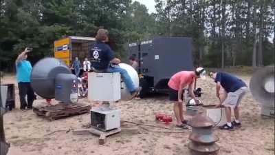Ever seen someone ride a tornado siren like a bull before? I think not!