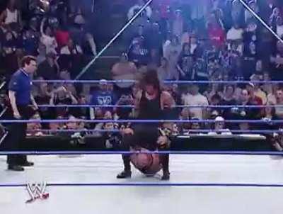 Kurt Angle countering all of Undertaker's finishers into the Ankle Lock!