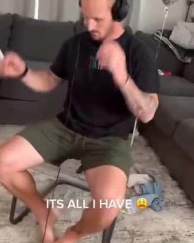 His voice says it all