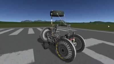 Piston engine & friction drive tractor