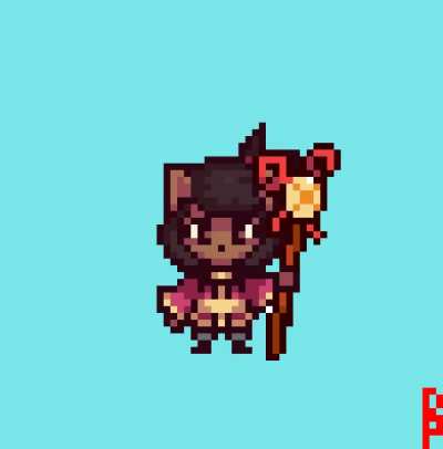 Kanako got a tiny staff