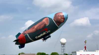 Caught Capital One Blimp Taking Off