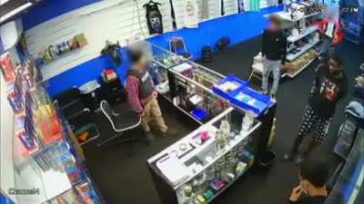Security guard empties clip into robbers