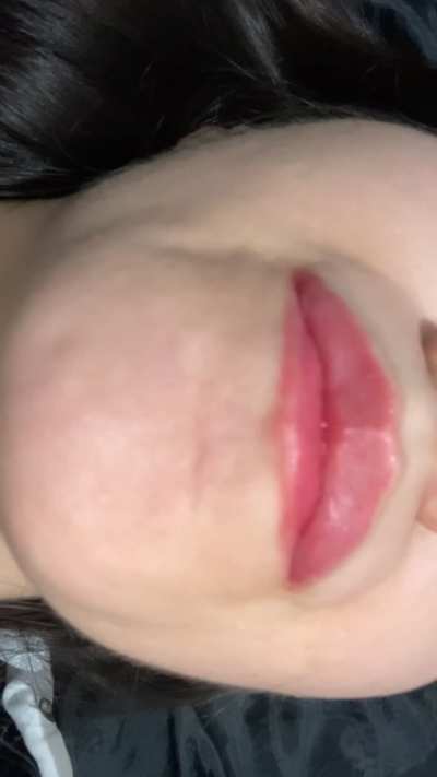 I'll put my head on my pillow and you put your cock in my mouth while I do this to it with my saliva.