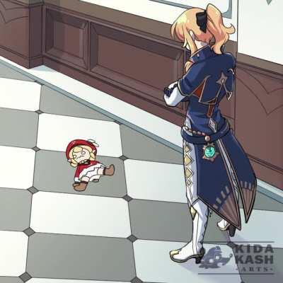 Klee breakdances to own the libs (OC)