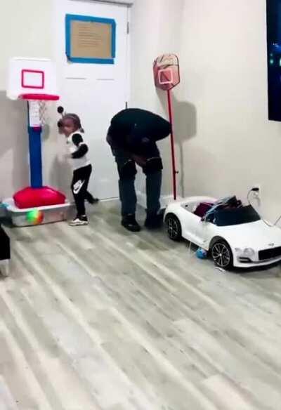 He can't block if I hit his cock