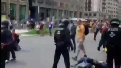 To serve & protect - Berlin Police on a recent anti-lockdown protest