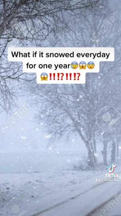 What if it snowed everyday for one year😱😱‼️⁉️