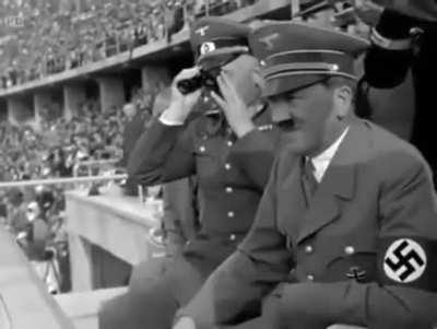 Hitler tweaking on Meth at the 1936 Olympics