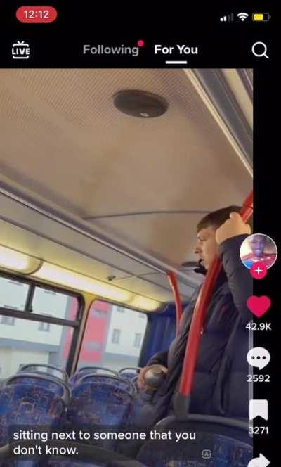 Man tries harassing woman on a bus