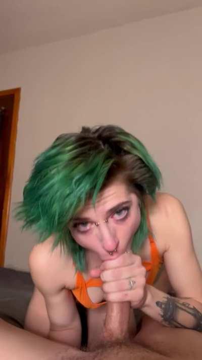 I think you can tell someone enjoys giving blowjobs 