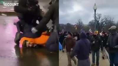 Side by side comparisons of the BLM protests vs Trump siege.