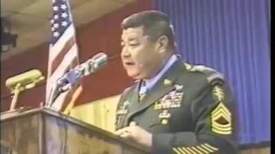 I found this old speech by Roy Benavidez aka Tango Mike Mike (The Mean Mexican)