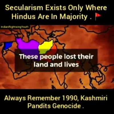 Secularism is only due to Hindus in Hindustan