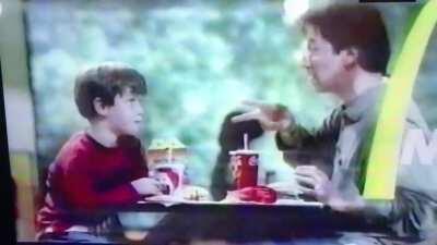 Just found this weird McDonalds commercial on a sold as blank tape from 2001. There’s no mirror of this online but wtf is this