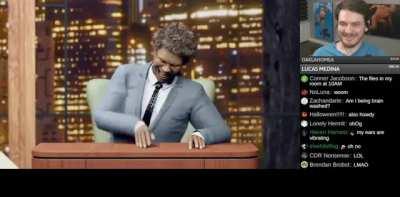 Strider on a late night talk show. Animation by Neocranium.