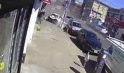 Violent crash at intersection