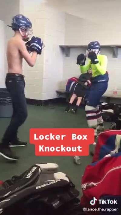 Locker box knockout