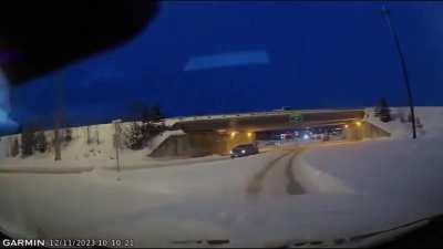 Guy drives off bridge in Anchorage, Alaska
