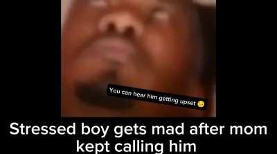 young boy gets upset at mom 😞