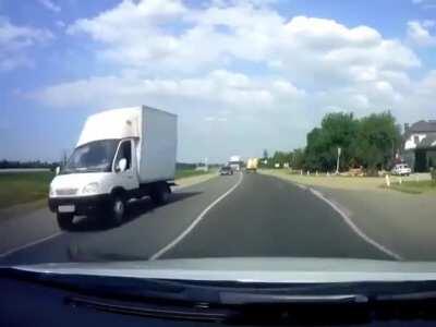 I strongly suspect a prize was won by this impatient driver