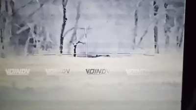 Russian tank fires on Ukrainian infantry in Vremevska - January 2025