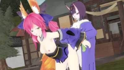 Douji fucks Tamamo... in 3D!