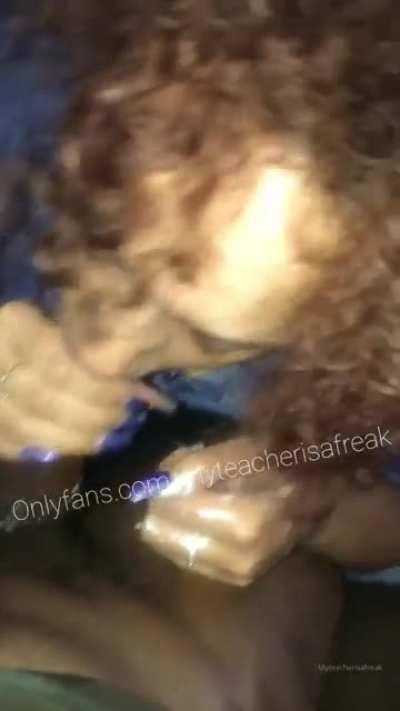 She slurped all the whip cream.