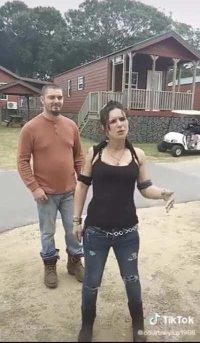 TFW you try to move on after the divorce by taking your new gf to a nice campground but she just spends the weekend twerking on tiktok