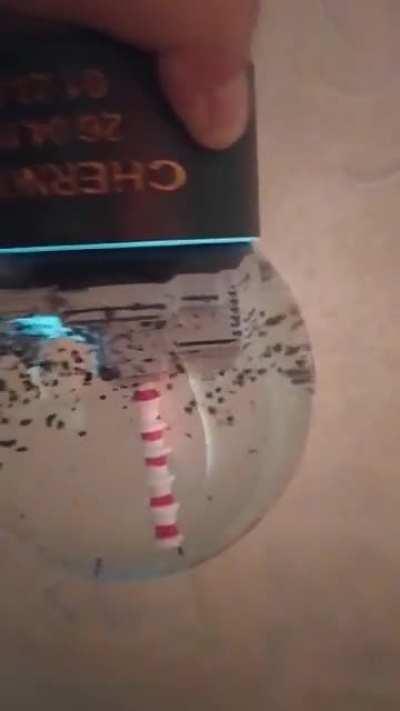 Chernobyl snow globe with Cherenkov effect🔮