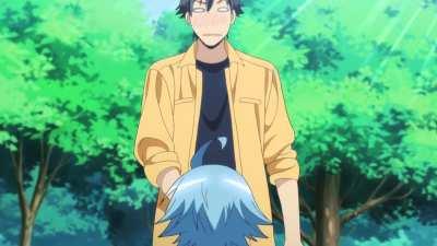 Feeding his pet bird in public [Monster Musume]