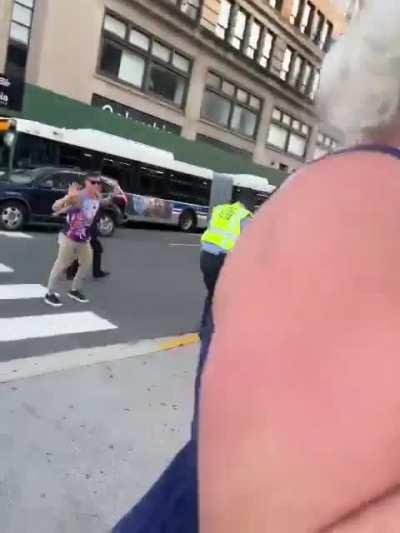 To flee from Chicago police (and a fed-up citizen) after stealing and crashing a vehicle